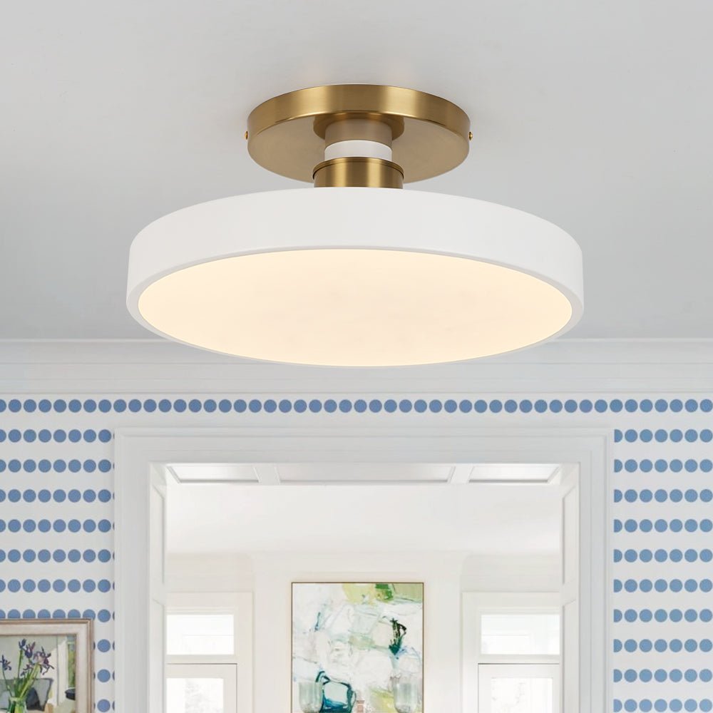 Fljota Lampada a LED Semi Flush in Ottone Scandinavo