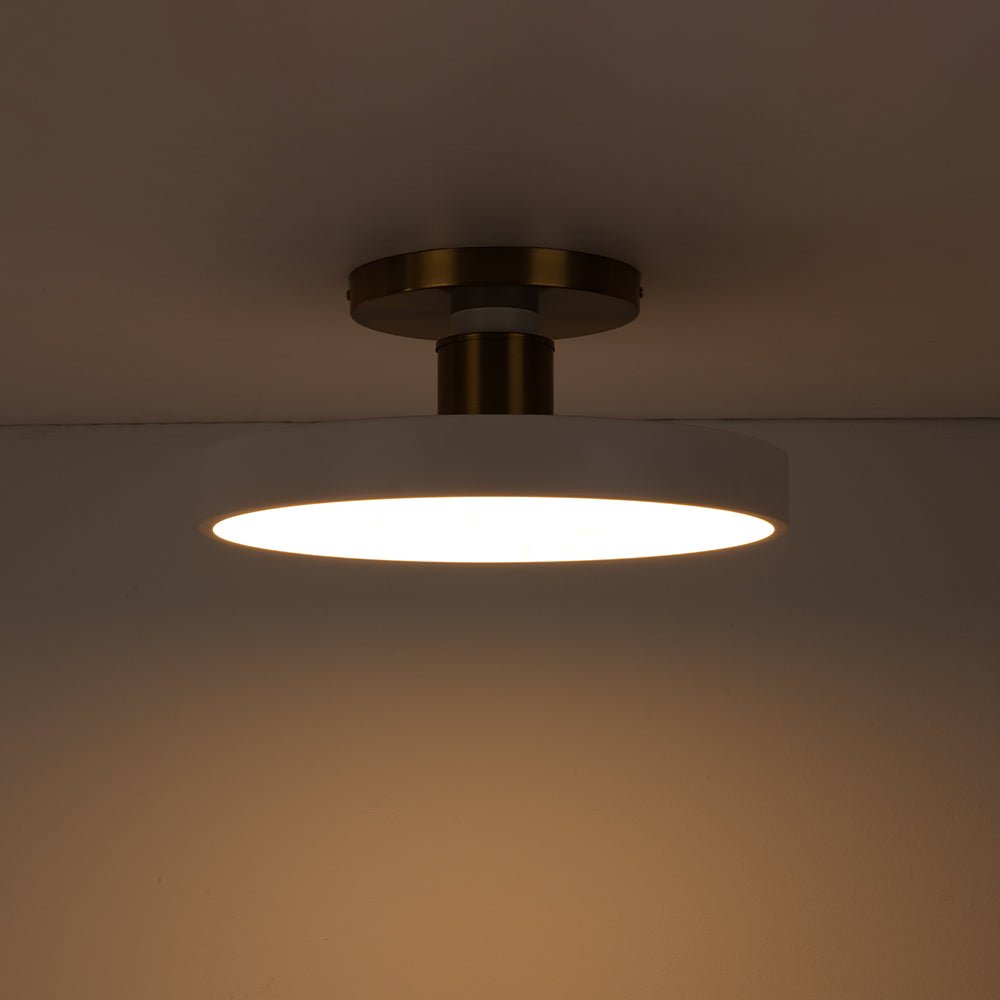 Fljota Lampada a LED Semi Flush in Ottone Scandinavo