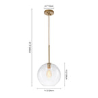 Gloriana Semplice Lampadario in Vetro Trasparente Stile Mid-Century