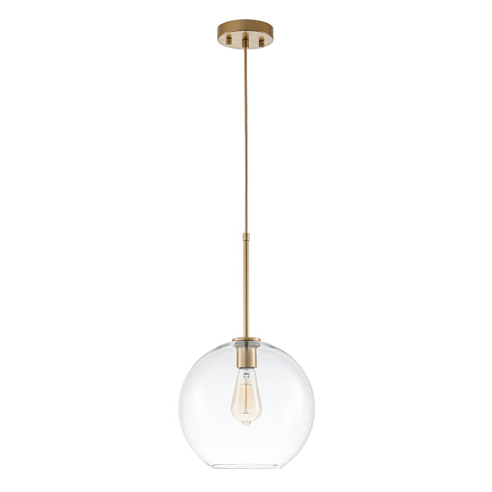 Gloriana Semplice Lampadario in Vetro Trasparente Stile Mid-Century