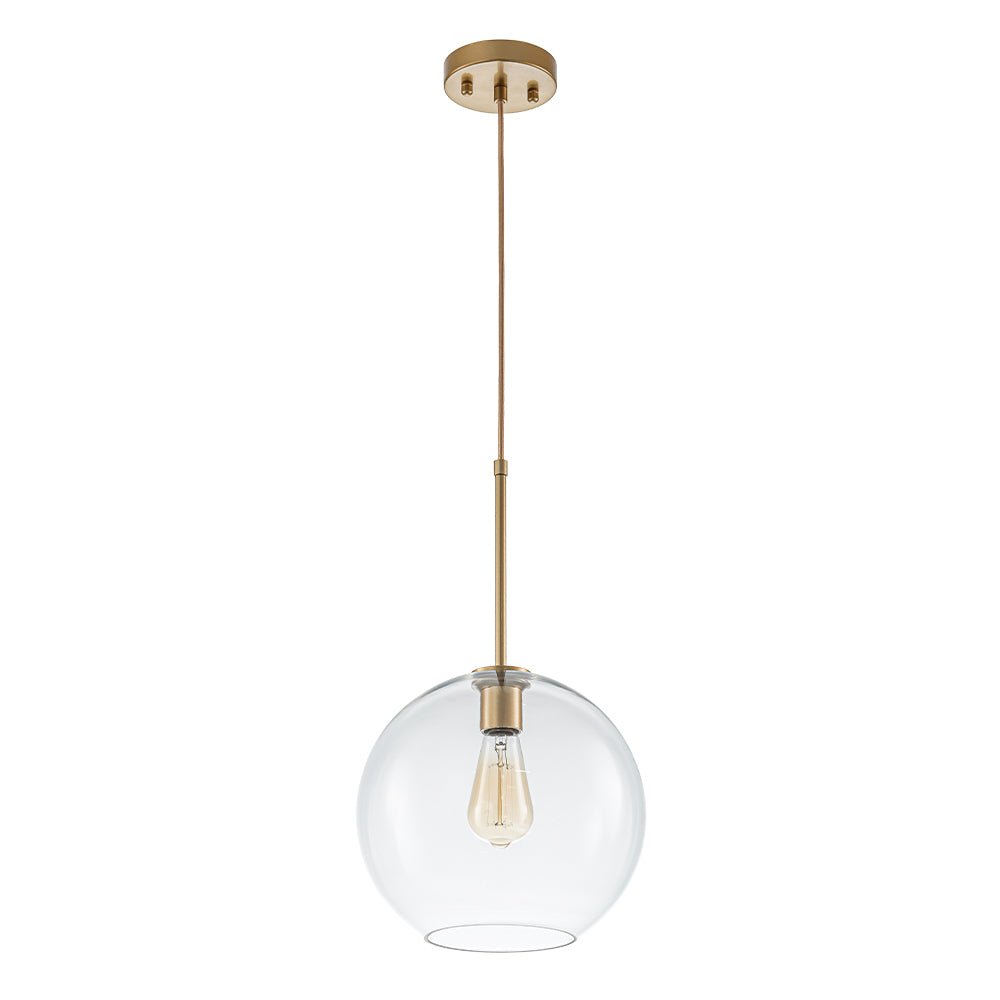 Gloriana Semplice Lampadario in Vetro Trasparente Stile Mid-Century