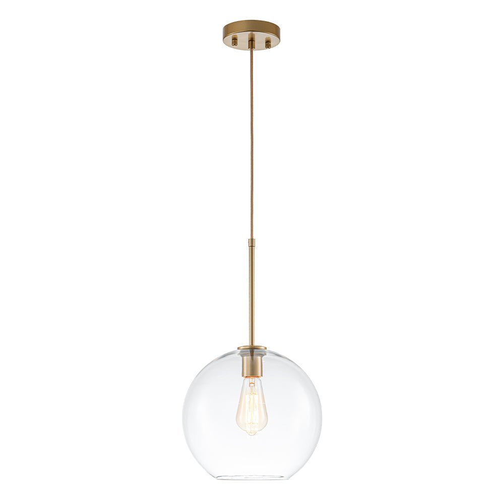 Gloriana Semplice Lampadario in Vetro Trasparente Stile Mid-Century