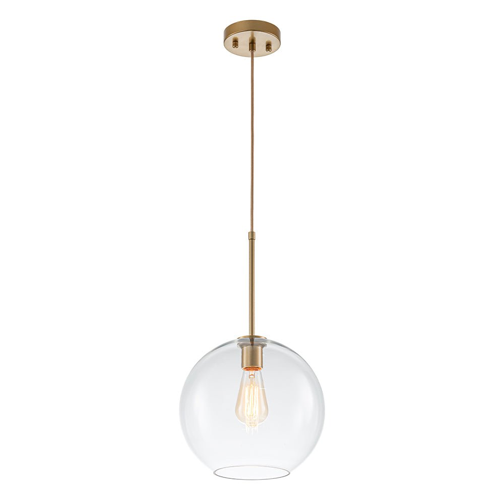 Gloriana Semplice Lampadario in Vetro Trasparente Stile Mid-Century