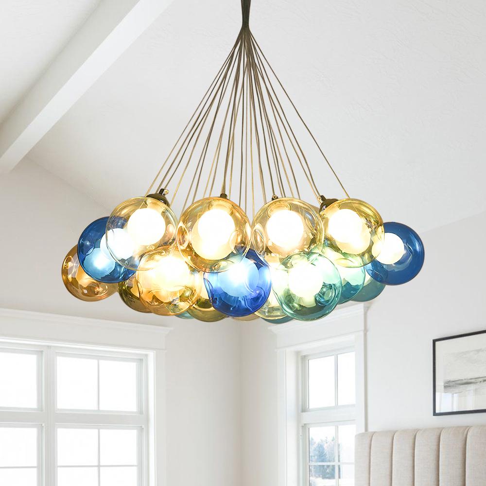 Lampadario in Vetro Multi-Colore Wægnuli Unico