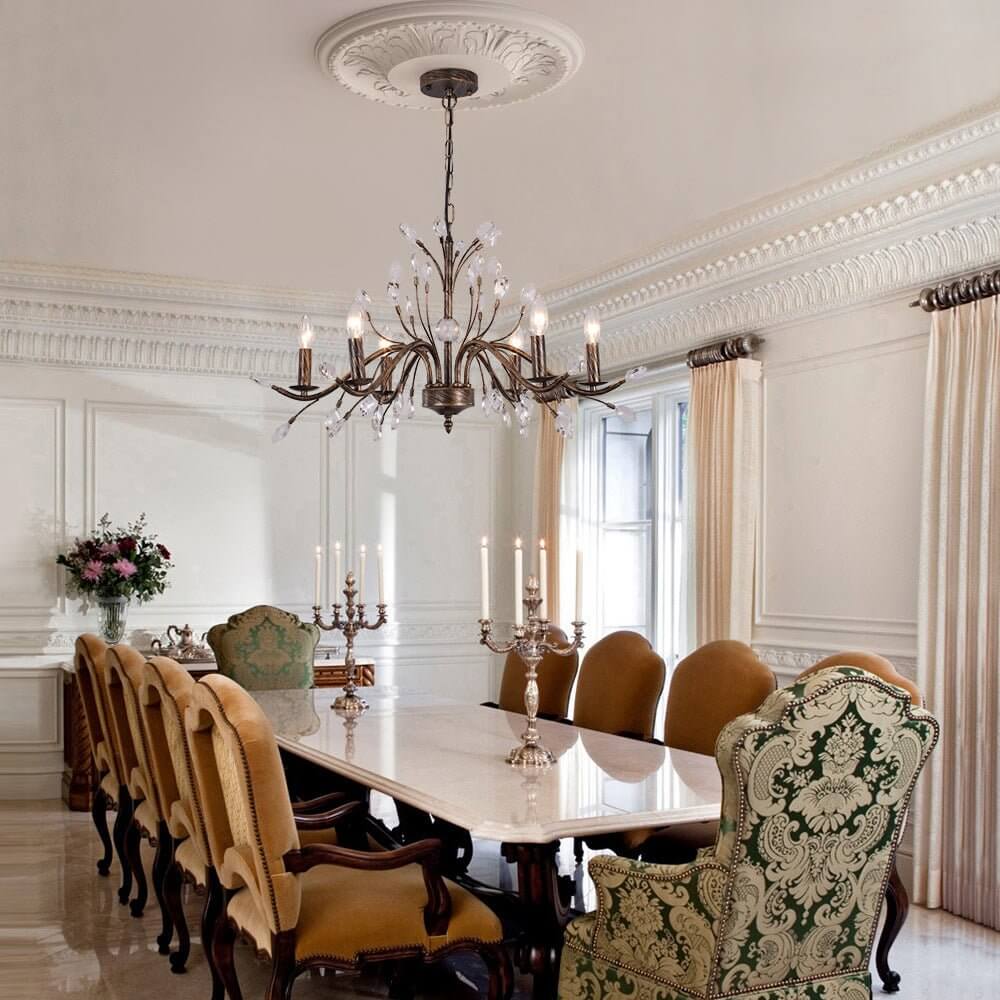 Lampadario Cristallo Floreale Antico Vintage Jorne
