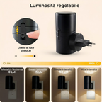 Lampada da Parete con Presa Sensore e Luminosità Regolabile Design Moderno