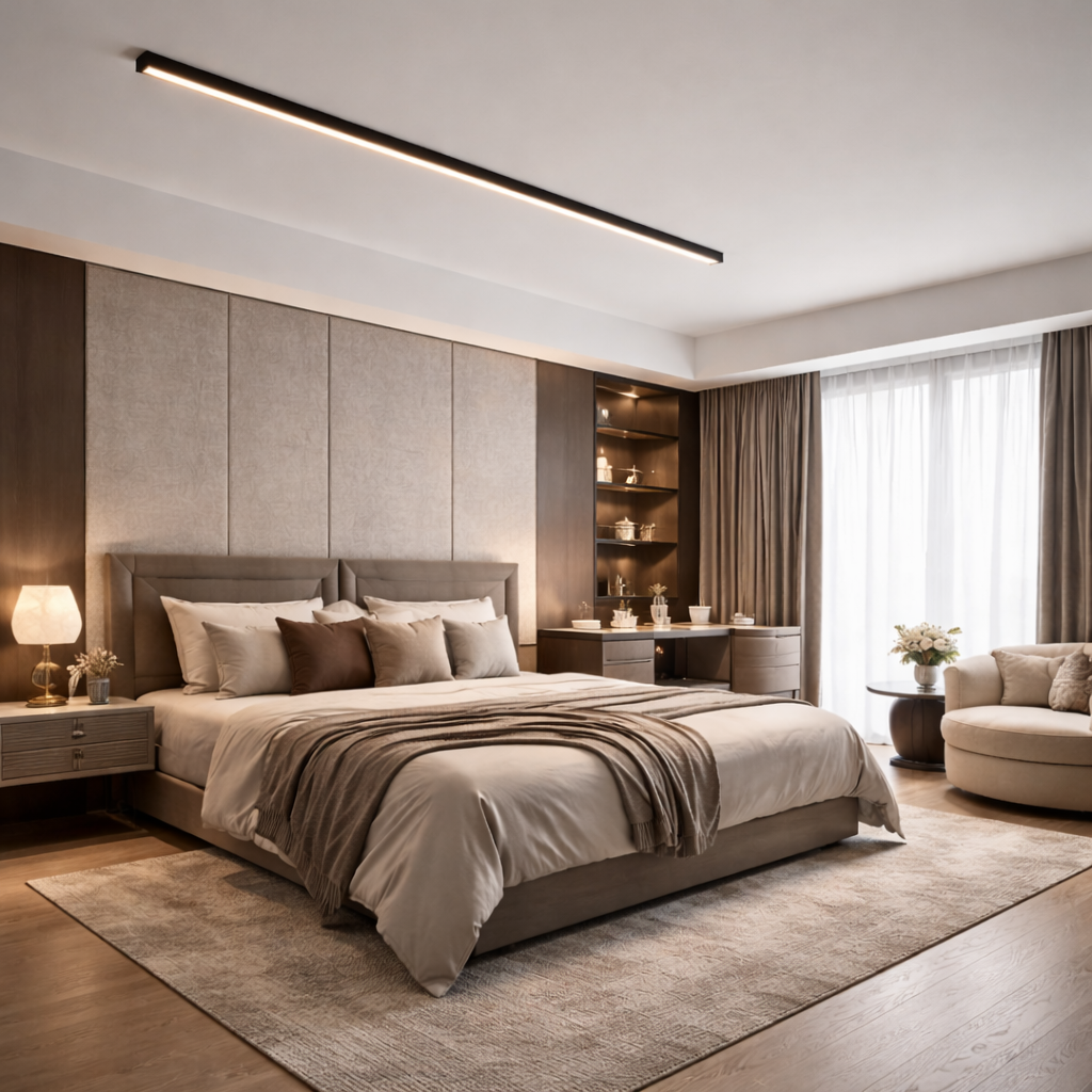 Lampada da soffitto o da parete a LED lineare – illuminazione senza abbagliamento per ambienti moderni