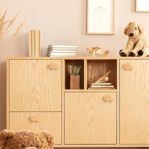 Ganci da Parete in Legno a Forma di Animale - Appendino Adesivo