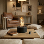 Camino da Tavolo a Bioetanolo con Effetto Fiamma Reale Design Scandinavo Moderno per Interni ed Esterni
