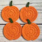 LOOMORA – Sottobicchieri in Crochet a Forma di Zucca Fatti a Mano per Decorazioni Autunnali