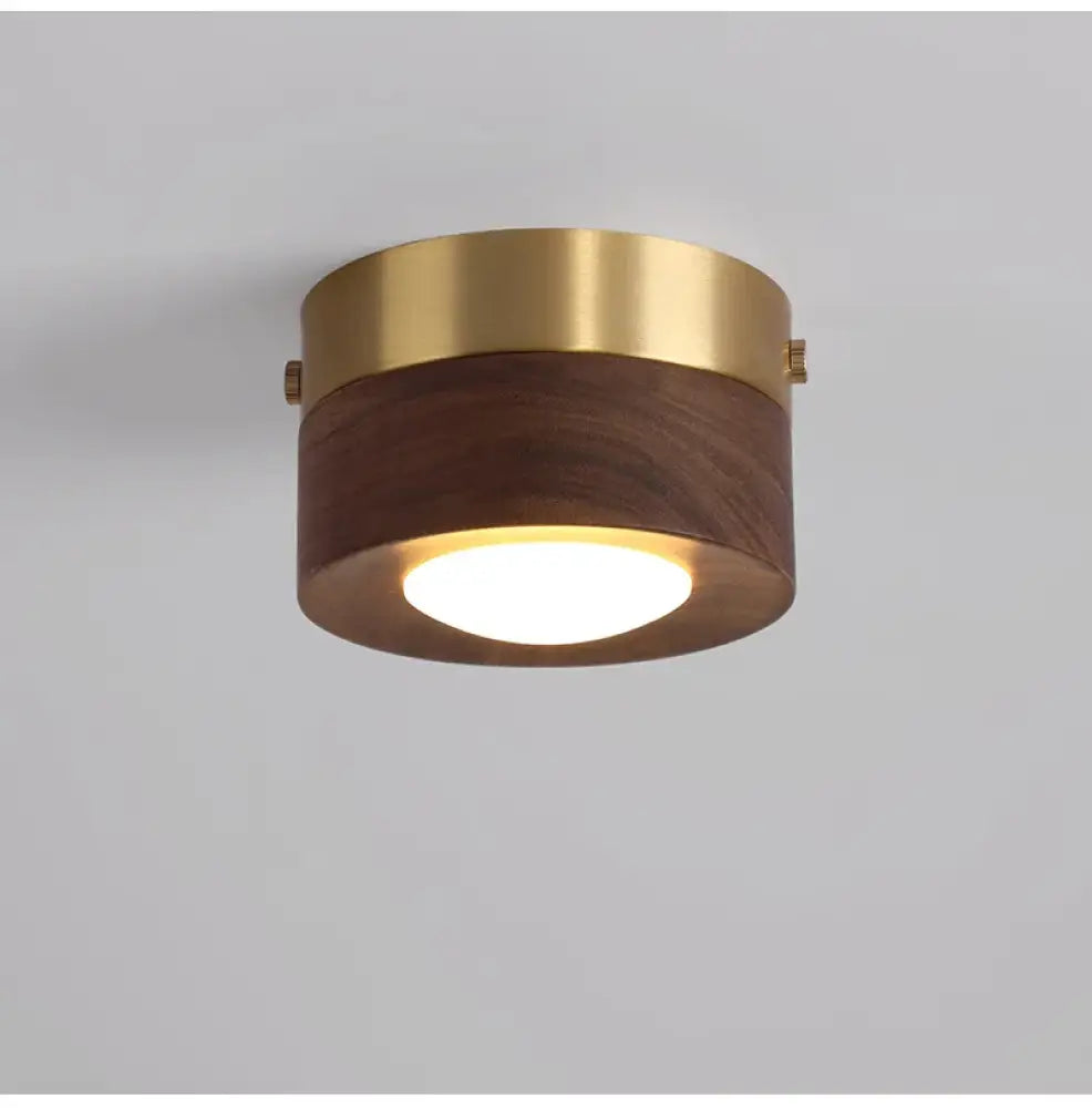 Lampada in legno per soffitto di corridoio