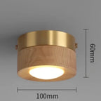 Lampada in legno per soffitto di corridoio