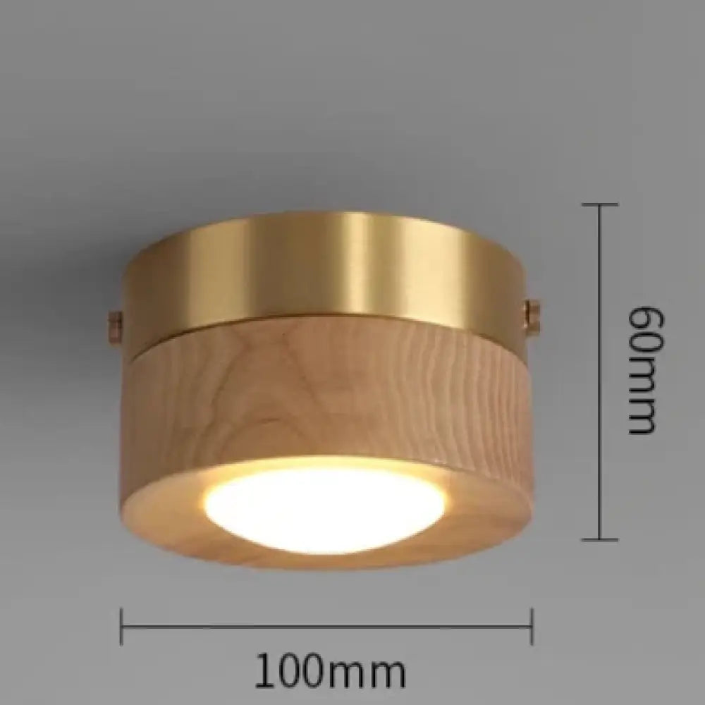 Lampada in legno per soffitto di corridoio