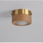 Lampada in legno per soffitto di corridoio