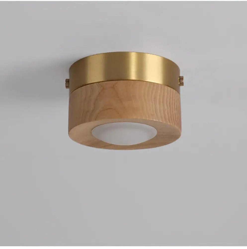 Lampada in legno per soffitto di corridoio