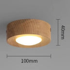 Lampada in legno per soffitto di corridoio