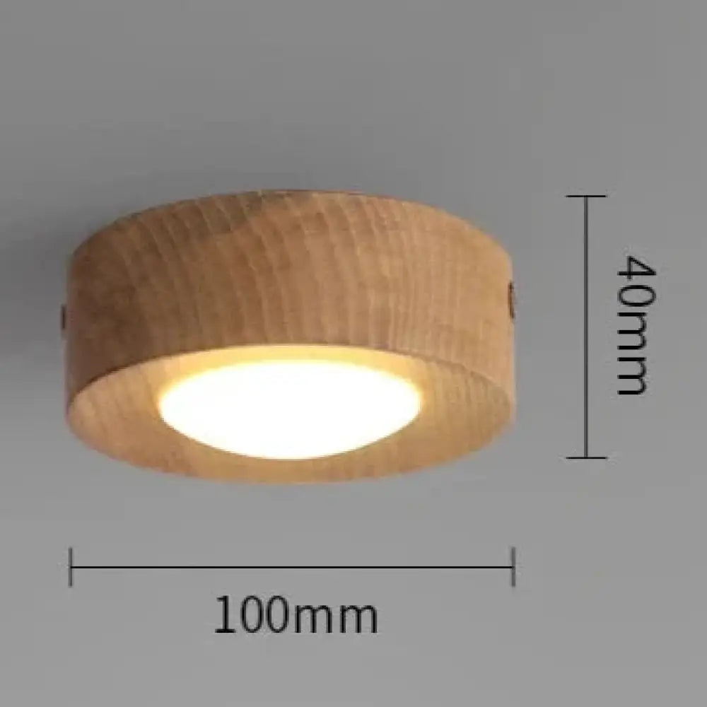 Lampada in legno per soffitto di corridoio