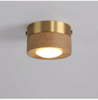 Lampada in legno per soffitto di corridoio