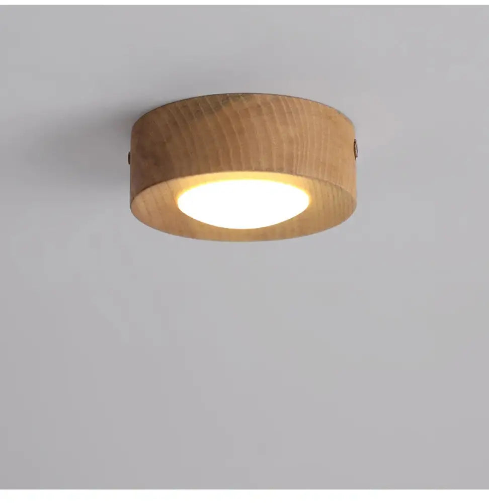 Lampada in legno per soffitto di corridoio