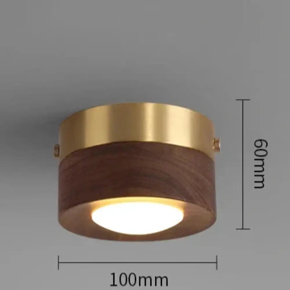 Lampada in legno per soffitto di corridoio