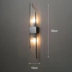 Lampada da parete con effetto cristallo – Design elegante con accento dorato