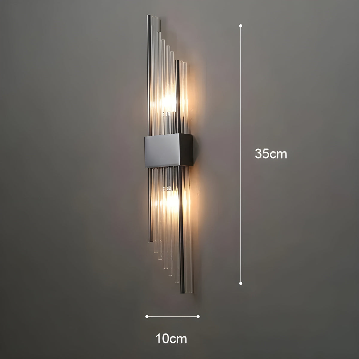 Lampada da parete con effetto cristallo – Design elegante con accento dorato
