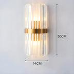 Lampada da parete con effetto cristallo – Design elegante con accento dorato