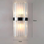 Lampada da parete con effetto cristallo – Design elegante con accento dorato