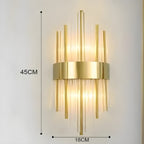 Lampada da parete con effetto cristallo – Design elegante con accento dorato