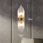 Lampada da parete con effetto cristallo – Design elegante con accento dorato