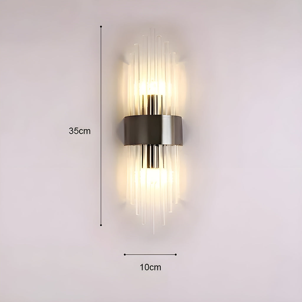 Lampada da parete con effetto cristallo – Design elegante con accento dorato