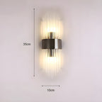 Lampada da parete con effetto cristallo – Design elegante con accento dorato