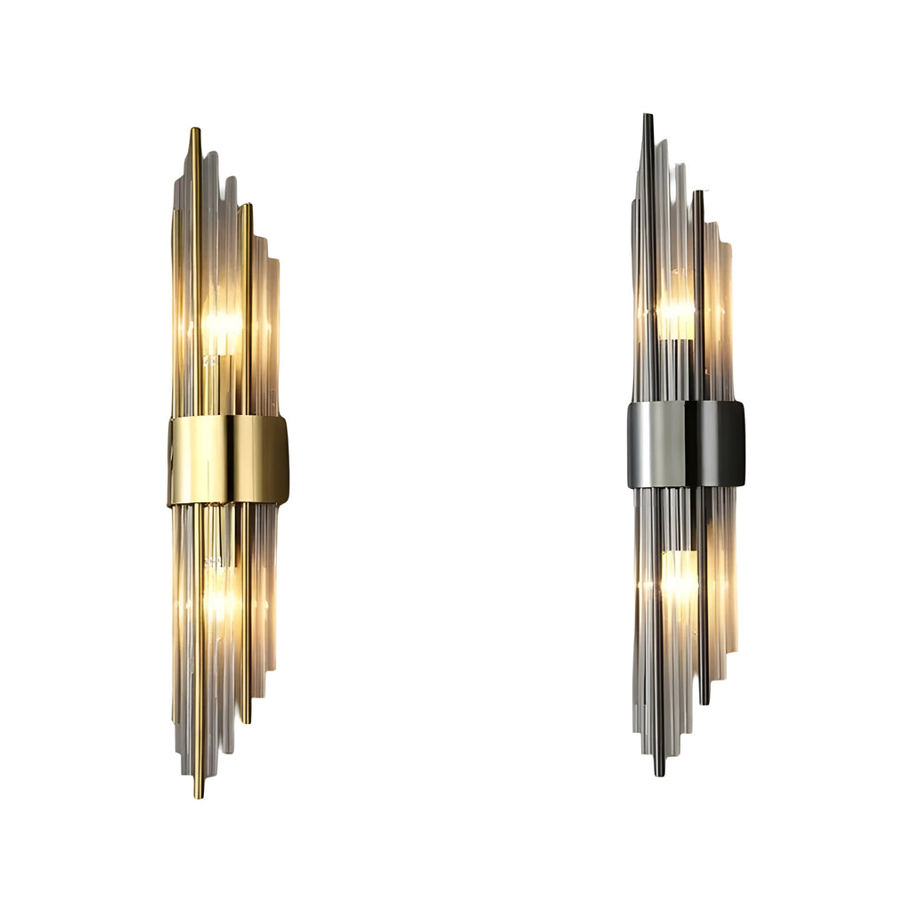 Lampada da parete con effetto cristallo – Design elegante con accento dorato