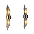 Lampada da parete con effetto cristallo – Design elegante con accento dorato