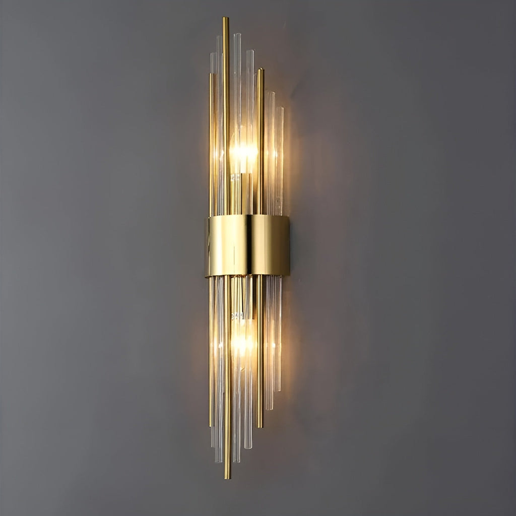 Lampada da parete con effetto cristallo – Design elegante con accento dorato