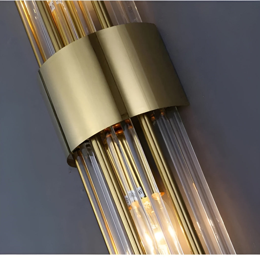 Lampada da parete con effetto cristallo – Design elegante con accento dorato