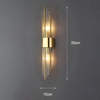 Lampada da parete con effetto cristallo – Design elegante con accento dorato