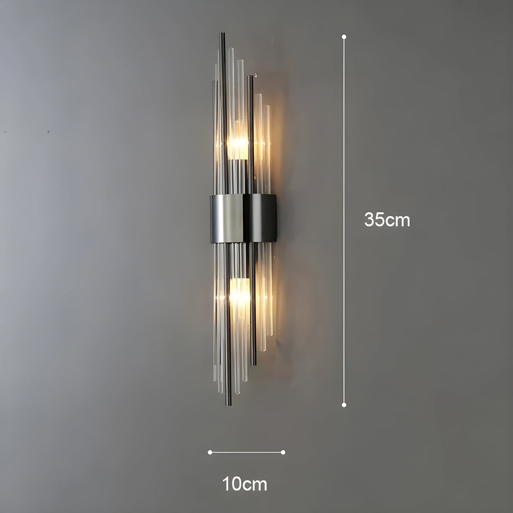 Lampada da parete con effetto cristallo – Design elegante con accento dorato