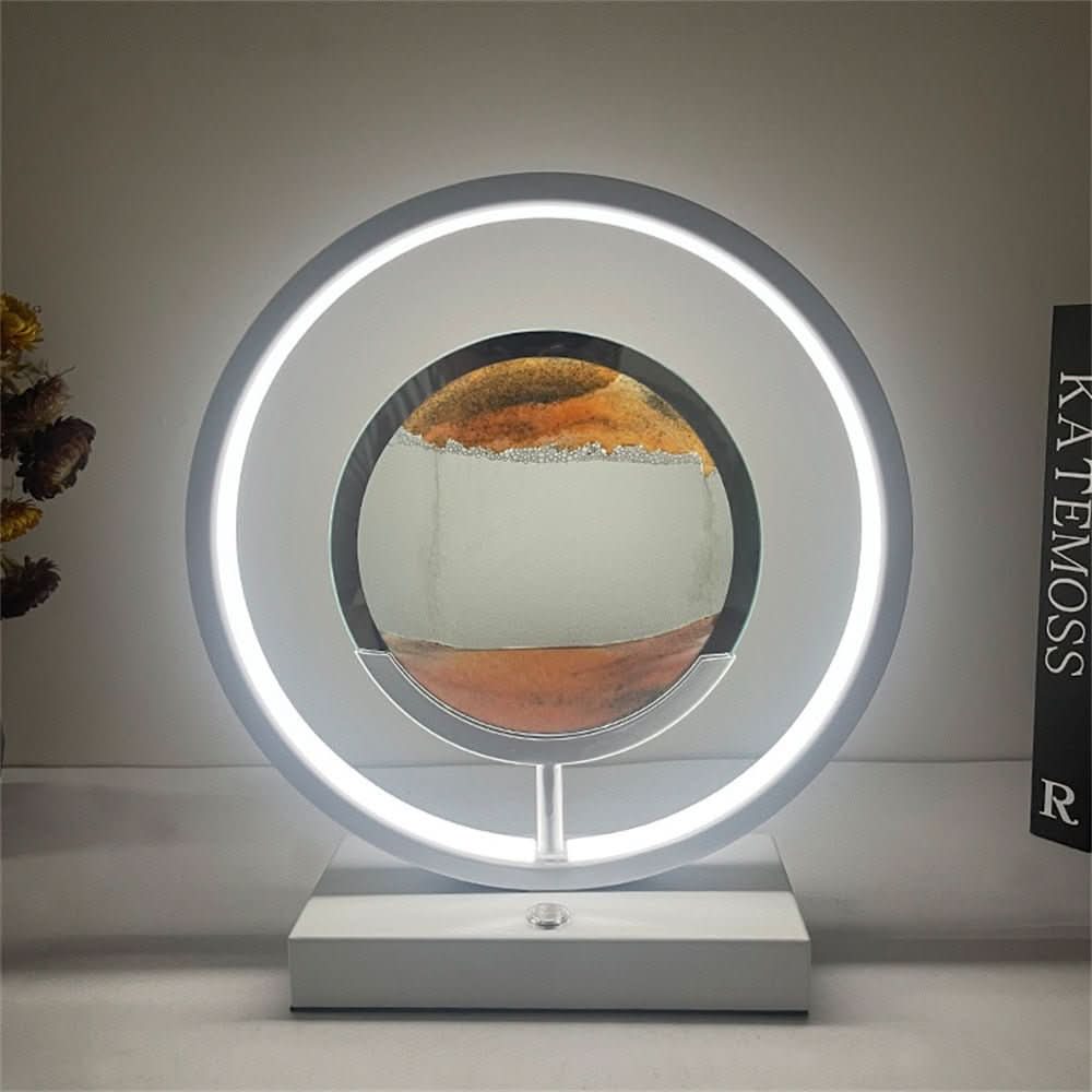 LUMISAND – Lampada da Tavolo con Arte di Sabbia 3D a LED con Ricarica USB