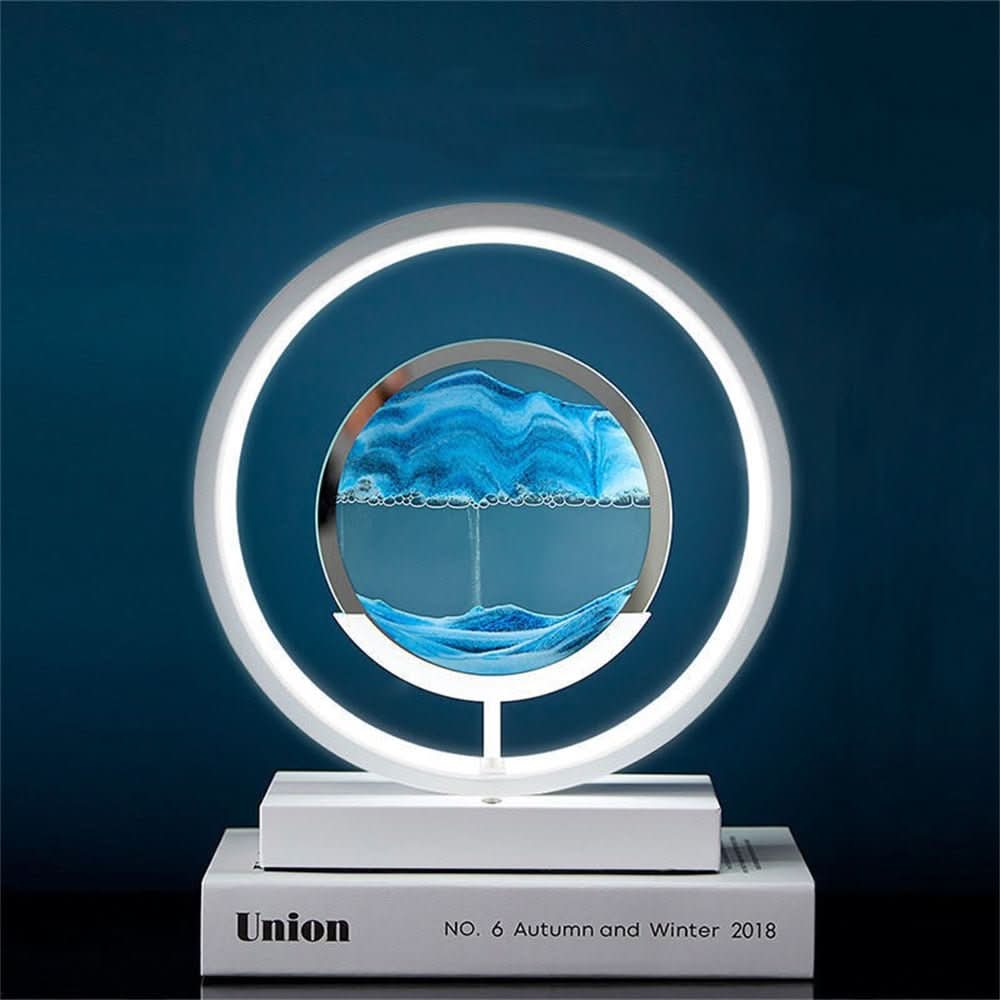LUMISAND – Lampada da Tavolo con Arte di Sabbia 3D a LED con Ricarica USB
