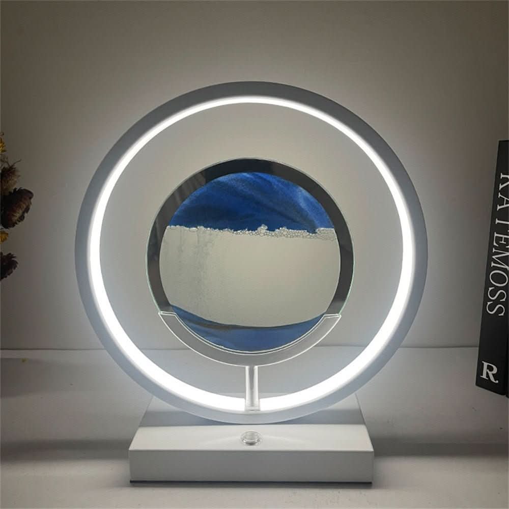 LUMISAND – Lampada da Tavolo con Arte di Sabbia 3D a LED con Ricarica USB