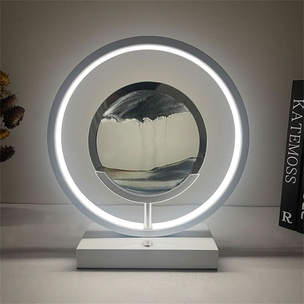 LUMISAND – Lampada da Tavolo con Arte di Sabbia 3D a LED con Ricarica USB