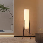 LUMISKA – Lampada da Terra in Noce Scandinavo con Illuminazione LED Dimmerabile