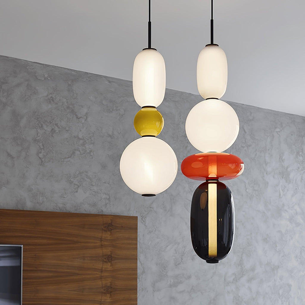 LumiSphere Light - Lampada a sospensione LED in vetro colorato moderno
