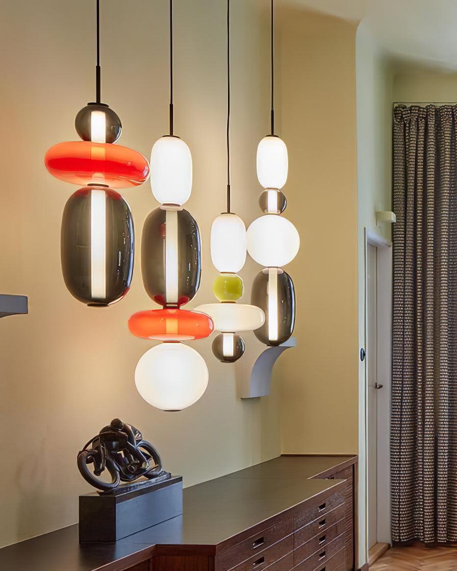 LumiSphere Light - Lampada a sospensione LED in vetro colorato moderno