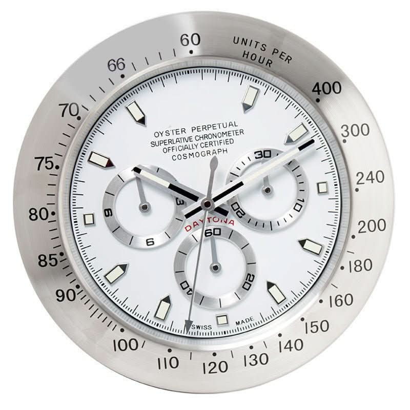 LUMORA - Orologio da parete moderno silenzioso Orologio in acciaio inossidabile luminoso con precisione a batteria