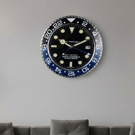 LUMORA - Orologio da parete moderno silenzioso Orologio in acciaio inossidabile luminoso con precisione a batteria