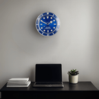 LUMORA - Orologio da parete moderno silenzioso Orologio in acciaio inossidabile luminoso con precisione a batteria