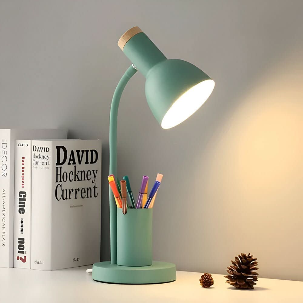 LumoDesk – Lampada da tavolo LED con porta penne per organizzazione e illuminazione