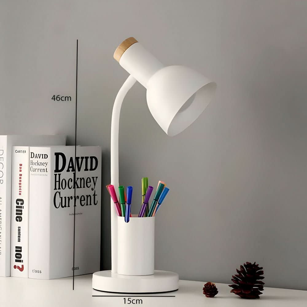 LumoDesk – Lampada da tavolo LED con porta penne per organizzazione e illuminazione
